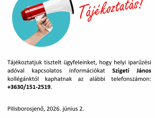 HIPA tájékoztatás